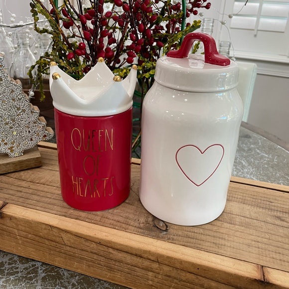 Rae Dunn Holiday Rae Dunn Heart Canisters Queen Of Hearts Candle